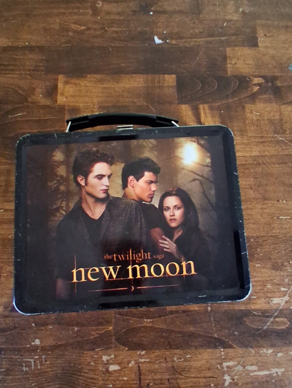Black 'New Moon' Kids Metal Lunchbox with Handle